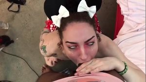 Super Deepthroat For Minnie Throats Daddy Cock – Teen Blowjob